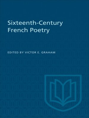 cover image of Sixteenth-Century French Poetry